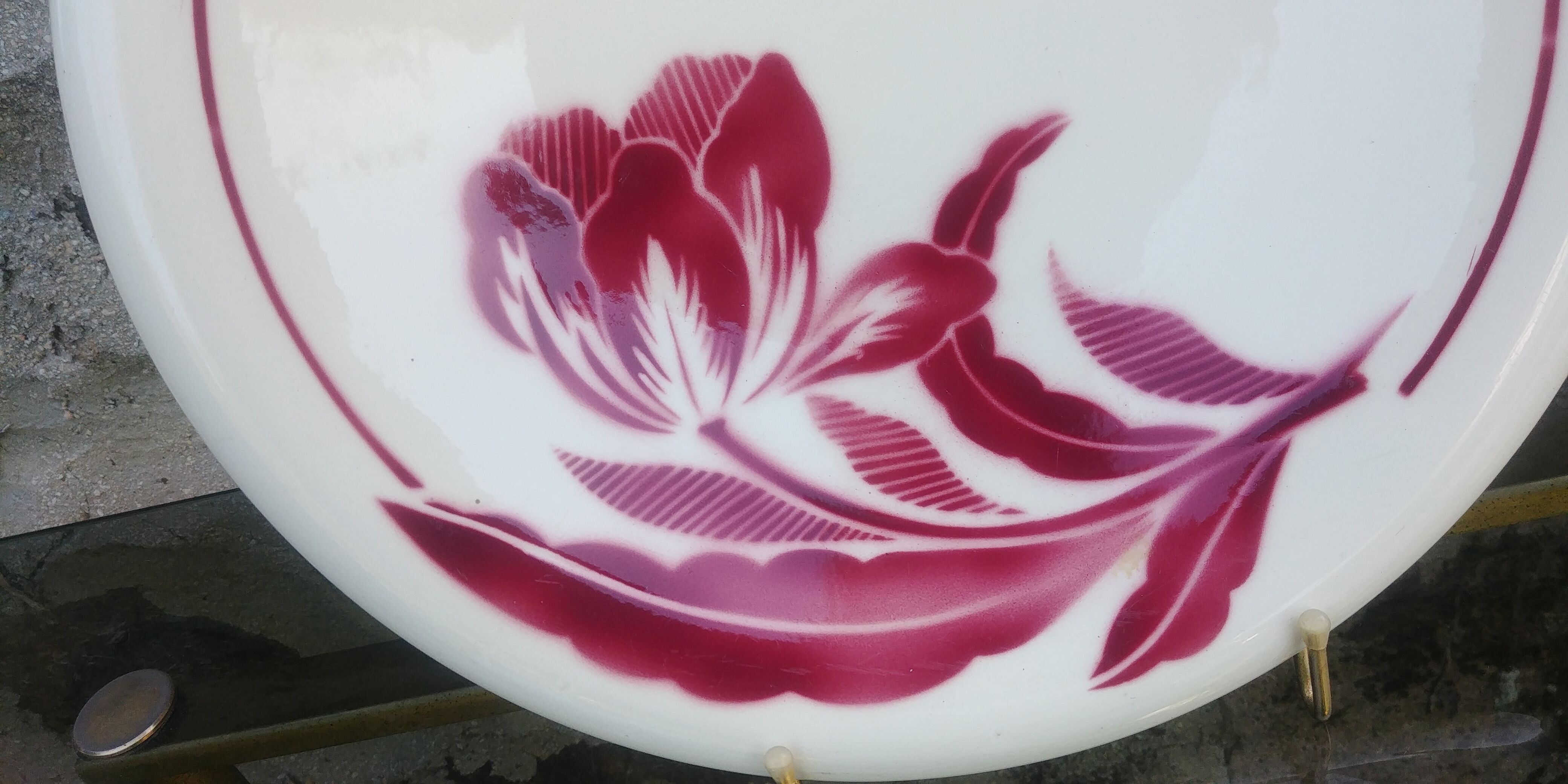 Fruit cup / large dish-Vintage faiencerie Badonviller model Marlene years 50/60