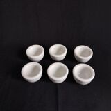 Set of 6 shells in white French porcelain, renowned brand PILLIVUYT since 1818