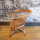 Vintage children's armchair in wicker