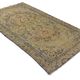 Vintage Turkish Floral Medallion Rug Beige 290 x 164 cm