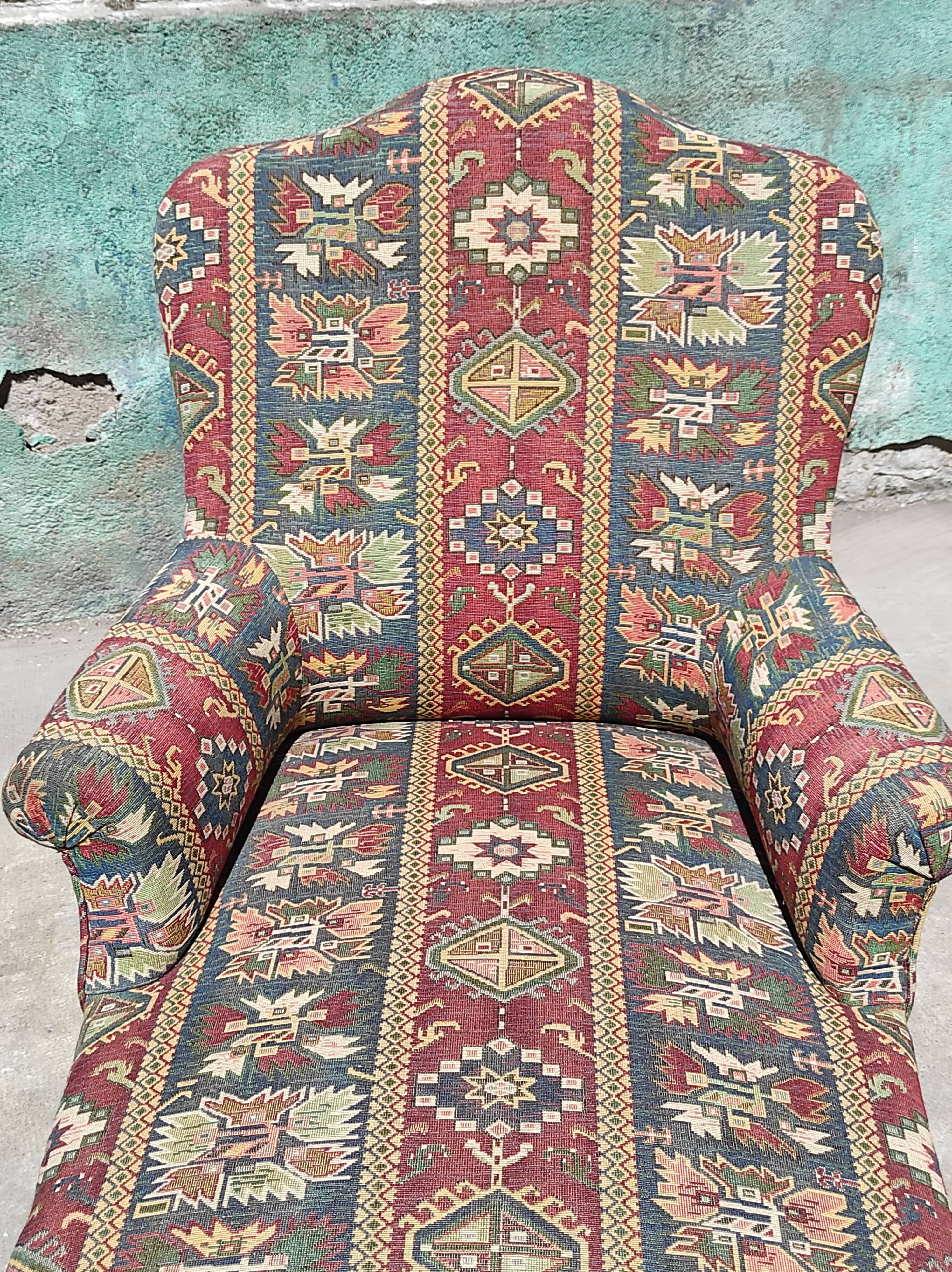 Old meridian armchair with armrests