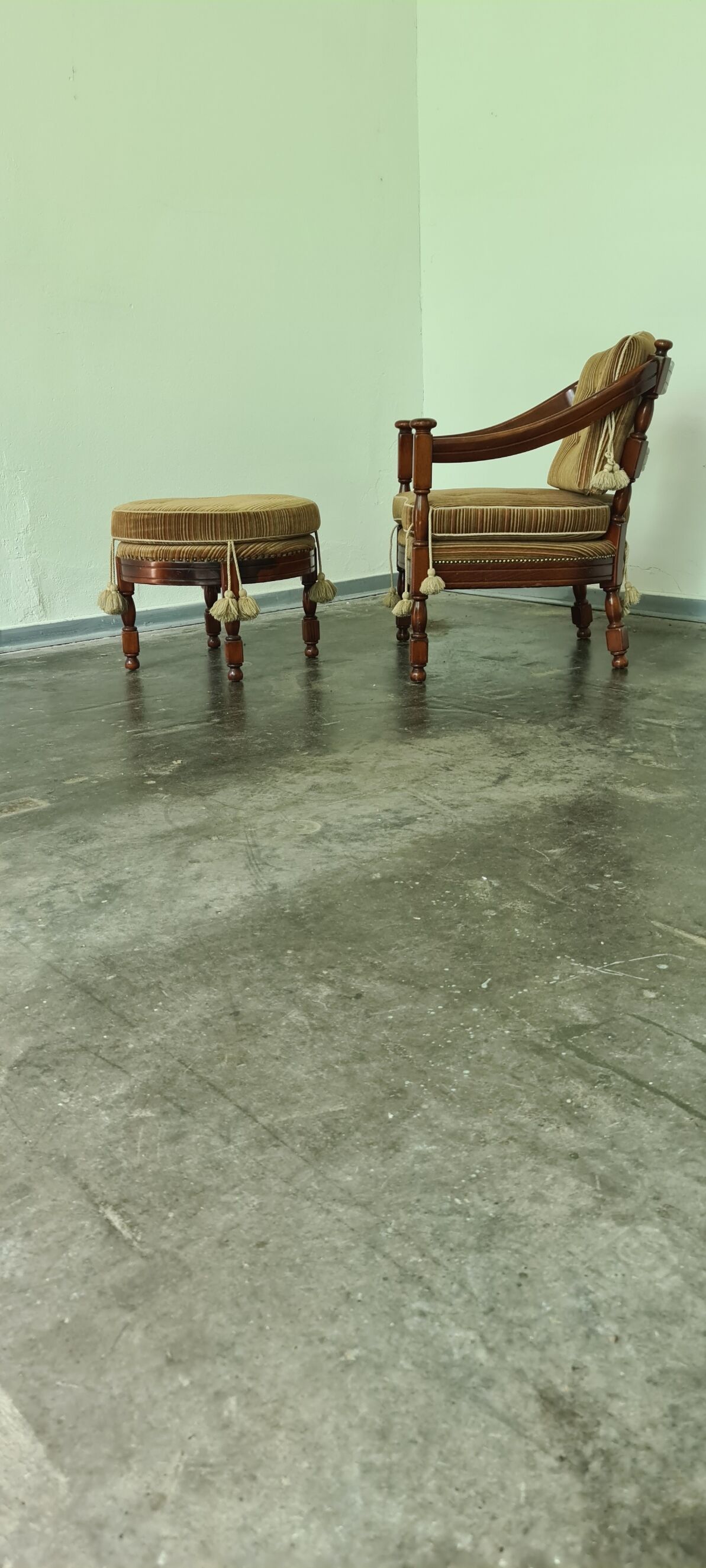 Armchair and ottoman