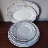 5 Longwy earthenware serving dishes