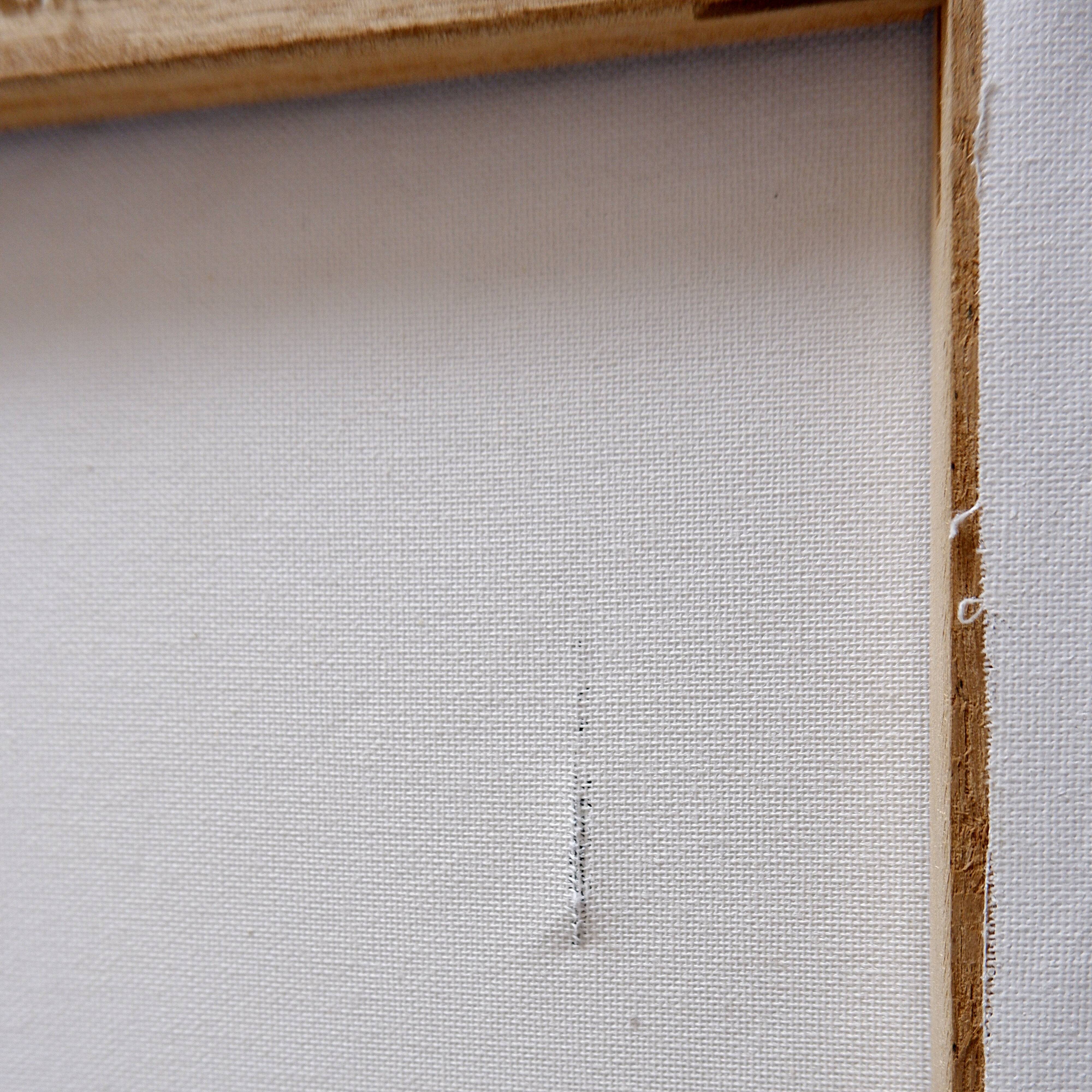 Abstract painting in muted tones on canvas - signed C.Massaut