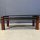 Vintage wooden and stone top coffee table, 1970s