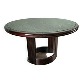 Marble and macassar dining table 1970 France