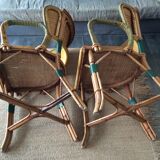 Paire de fauteuils en rotin