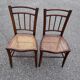 Pair of canned bistro chairs