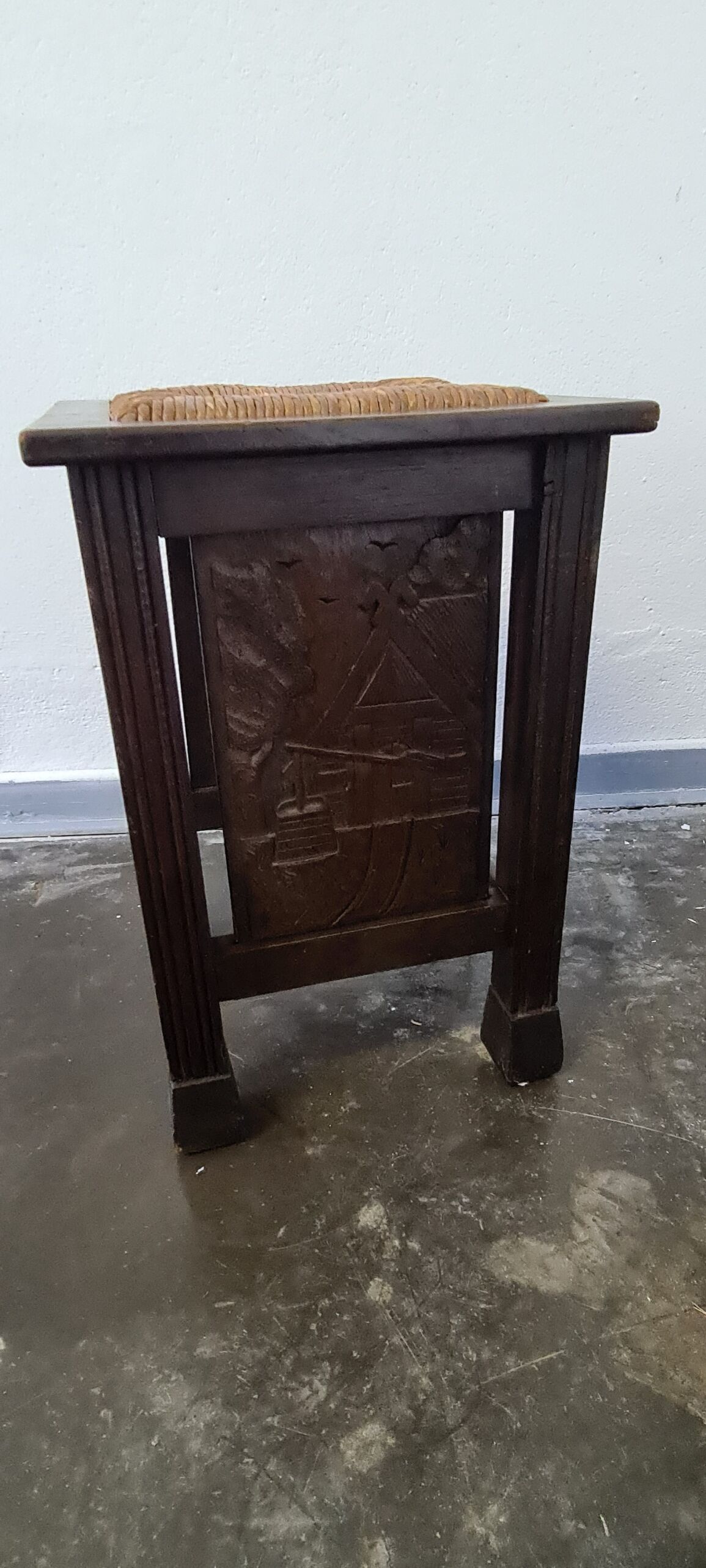 Vintage oak stools made in Worpswede Germany