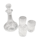 Carafe avec 3 verres à liqueur et plateau miroir art déco
