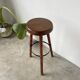 High tripod oak stool
