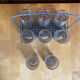 Service liqueur style mategot metal grey support + 8 bibendum glasses d