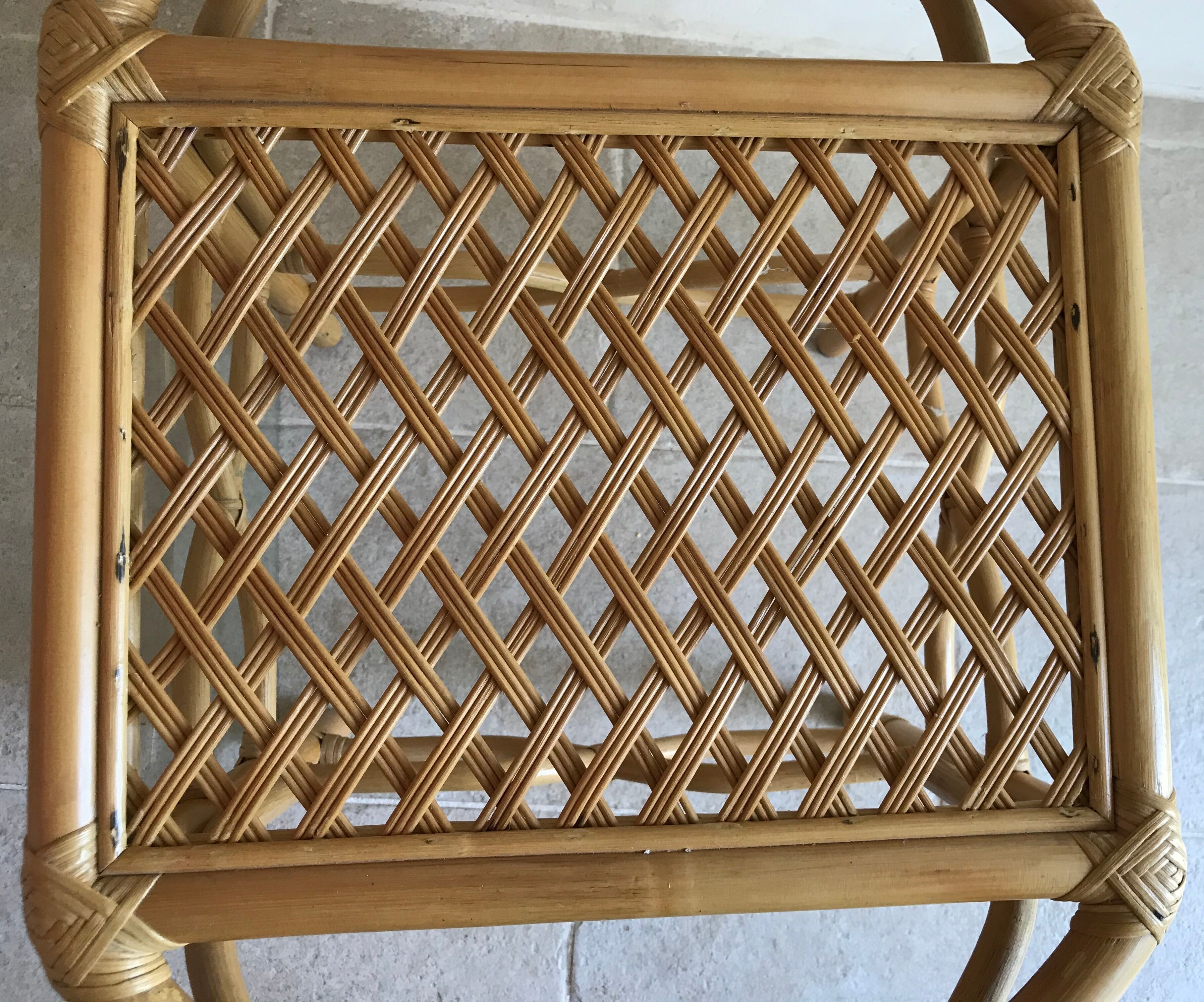 Table d’appoint vintage en rotin