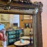 Bevelled mirror with gilded stucco parclose, from the Napoleon III period