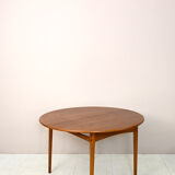 Vintage teak table with two extensions