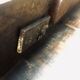 Old patinated painted wooden sideboard