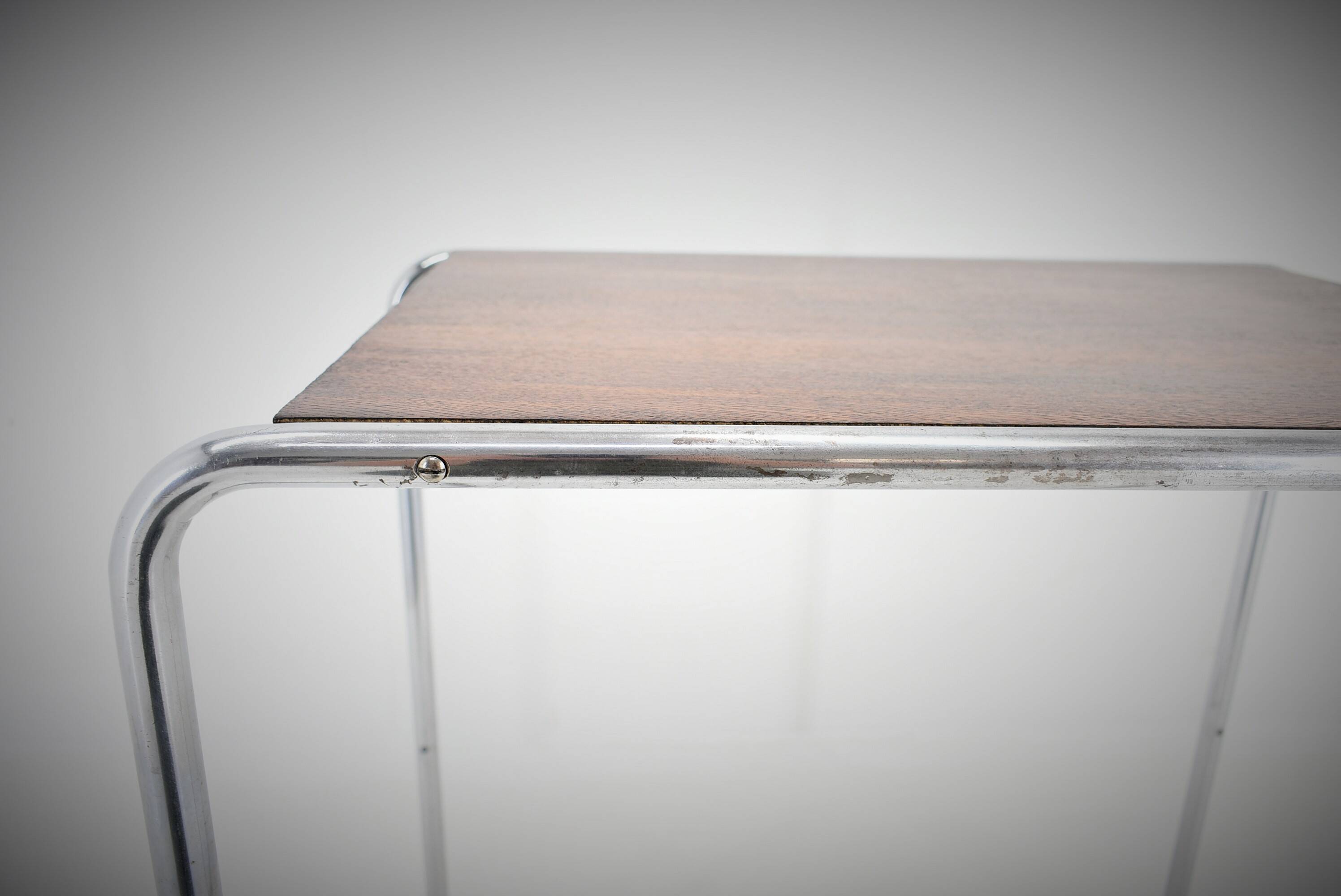 Table Bauhaus Chromée par Marcel Breuer pour Mucke Melder, 1930s