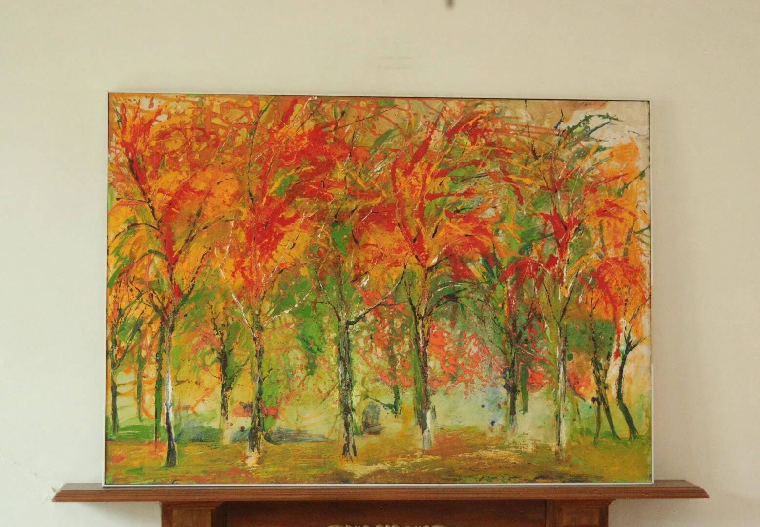 Oil on panel "Autumn Forest" by Bodin