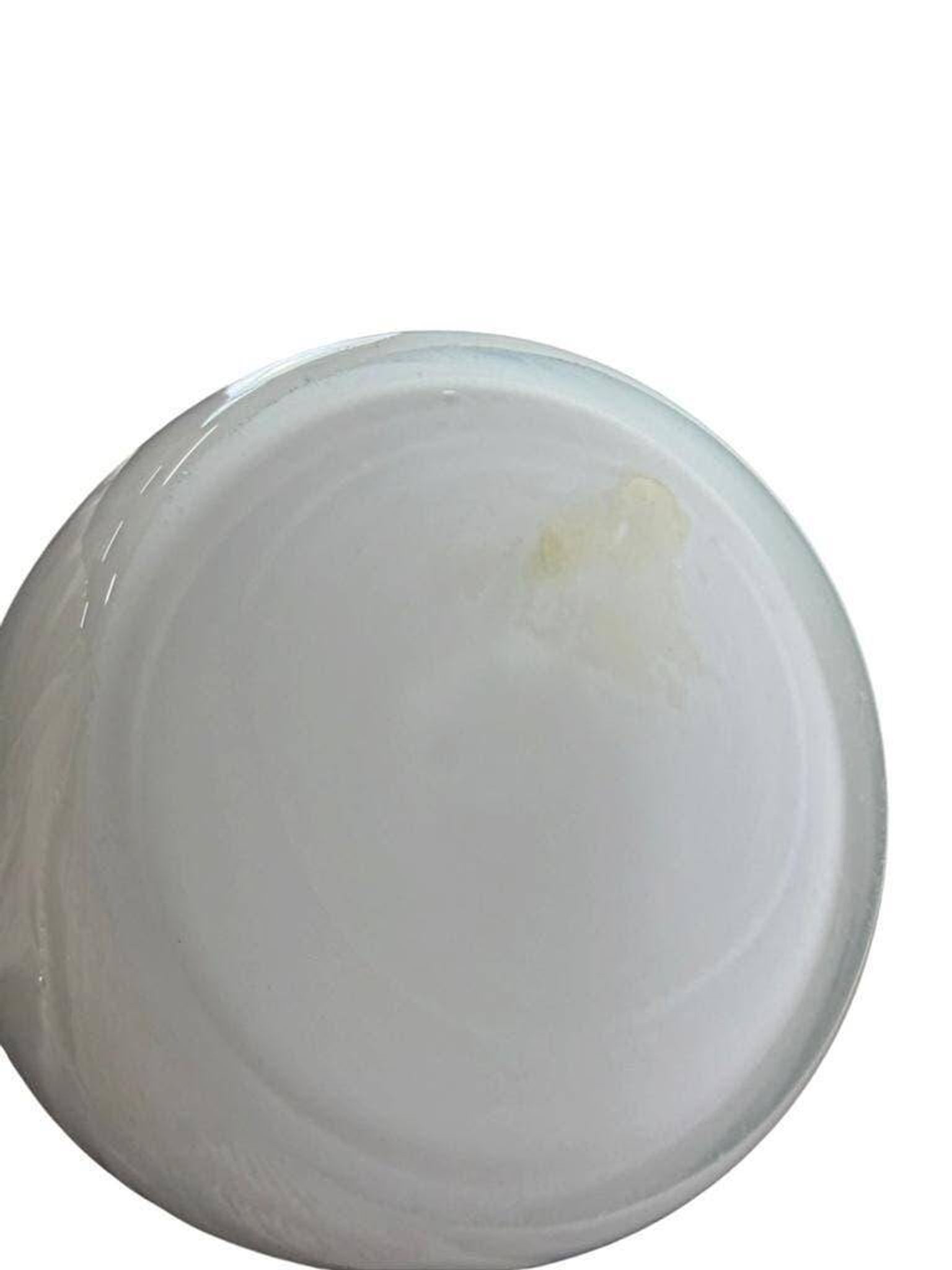 Vase blanche en verre plissé fidrio