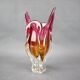 Art glass vase in pink and amber by Josef Hospodka, 1960s