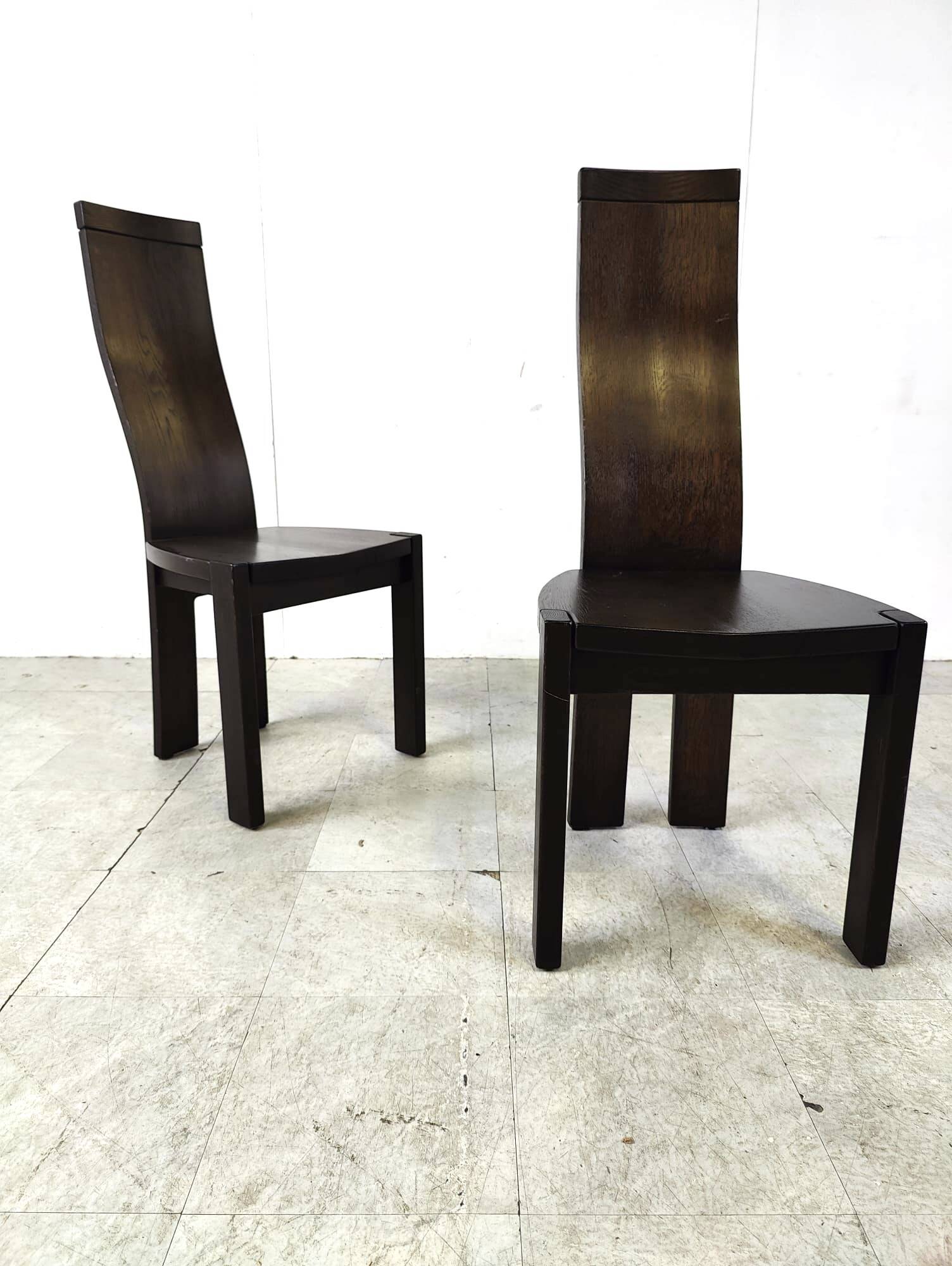 Set of 8 dining chairs by Rob & Dries van den Berghe, 1980s