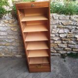 Wooden curtain filing cabinet, good general condition some traces of wear.