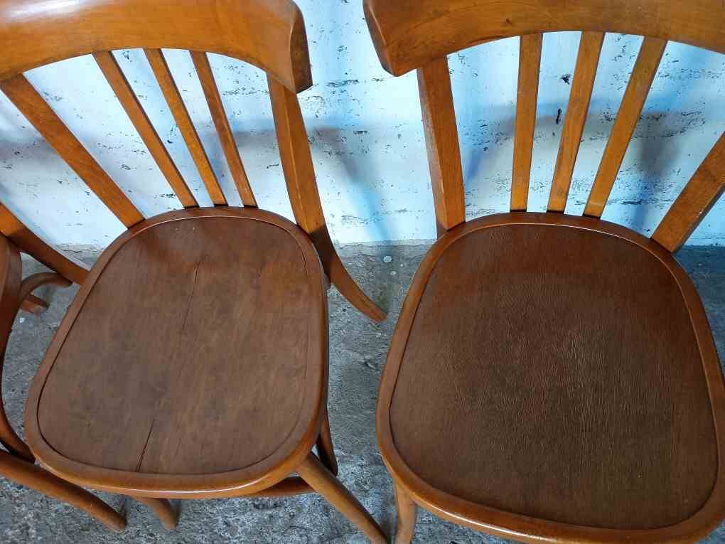 6 antique Fischel bistro chairs