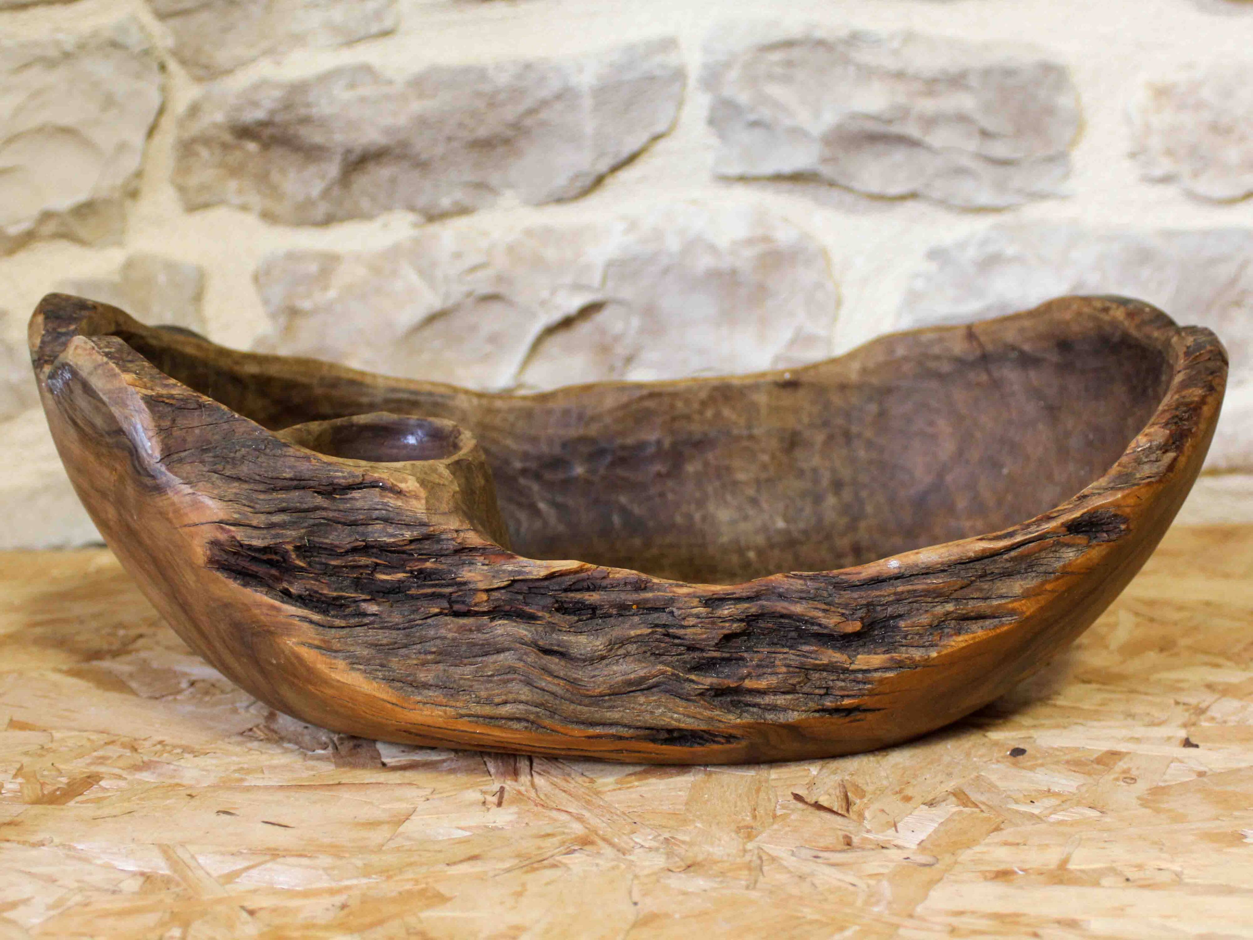 Olive wood cup, Brizard, Provence