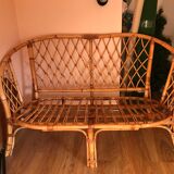 Rattan bench