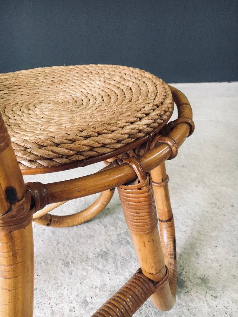 Mid-Century Bamboo High Back Chair from Rohé Noordwolde, Netherlands, 1960s