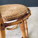 Mid-Century Bamboo High Back Chair from Rohé Noordwolde, Netherlands, 1960s