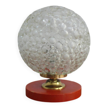 Bubbled glass table lamp, Space Age style - 1970s