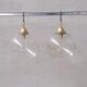 Clear italian mid-century glass and brass pendant light