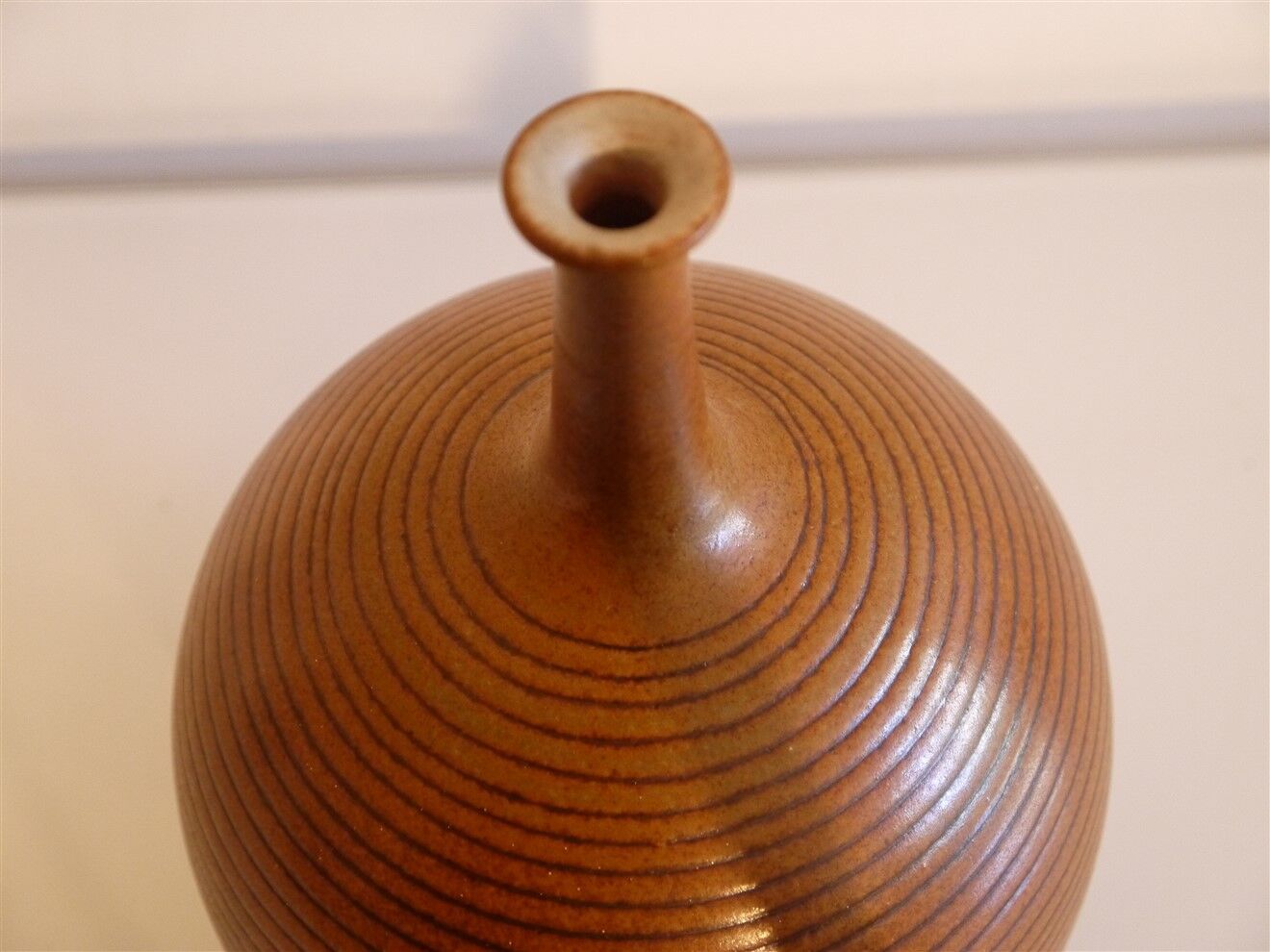 Vintage ceramic ball vase by Joan Carillo 1970
