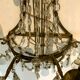 Pair of wall lamps bronze basket and grapevines XX century