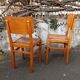 Pair of straw-seated chairs from the 1950s