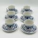 Set of 6 cups and saucers Biltons England Blue Onion design