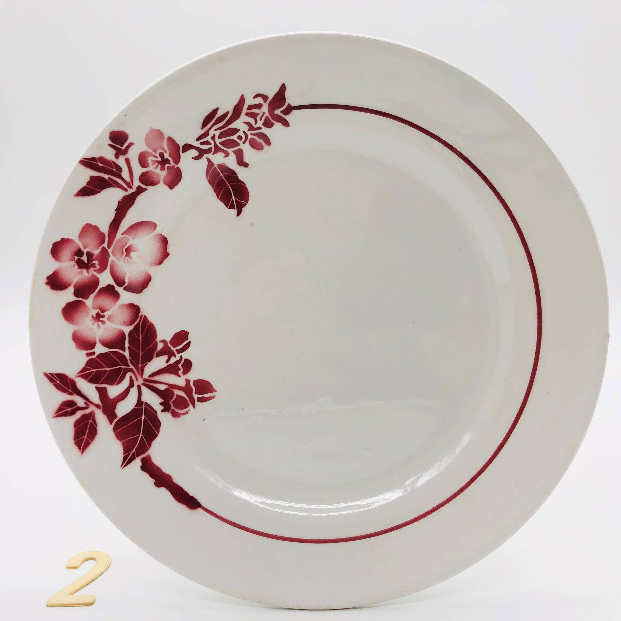 6 Pexonne flat plates, Opaque Porcelain Manufacture FF model Avril.