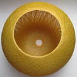 Atomic yellow spun fiberglass hanging lamp, early 1960