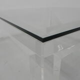 Vintage coffee table on perspex legs