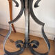 Large hammered wrought iron floor lamp, brutalist style, mid-20th century.