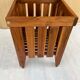 Tabouret, panier linge vintage en bois