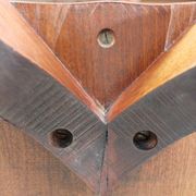 Table rectangulaire en acajou massif et plaqué 1930/1940