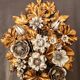 Hand-forged gilded silver-plated candle wall lamps by S. Salvadori