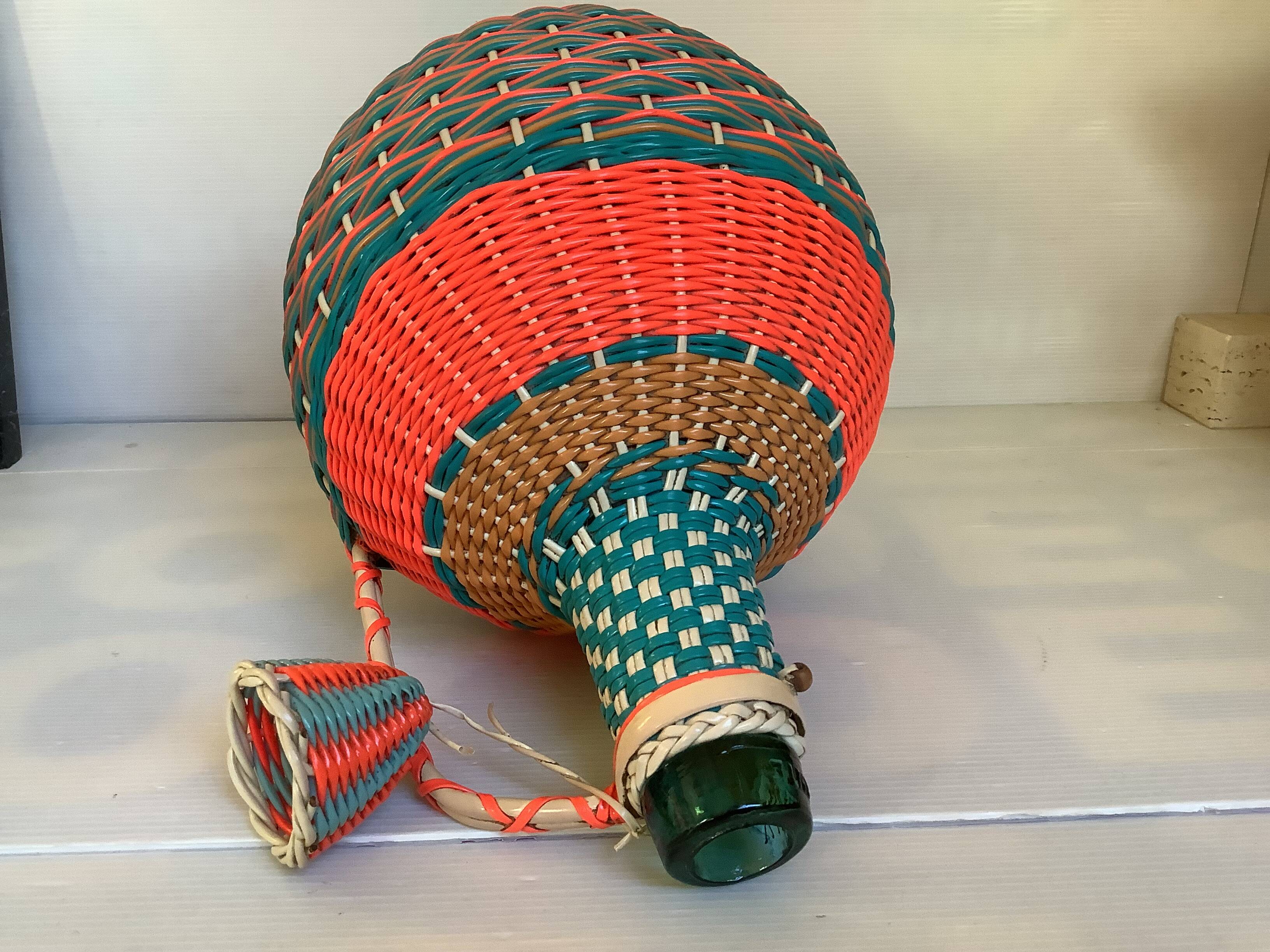 Large vintage decorative floor bottle