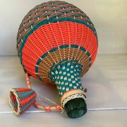 Large vintage decorative floor bottle