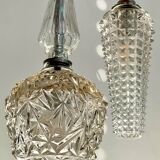 Triple suspension cascade three tulips crystal and vintage chrome