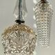 Triple suspension cascade three tulips crystal and vintage chrome