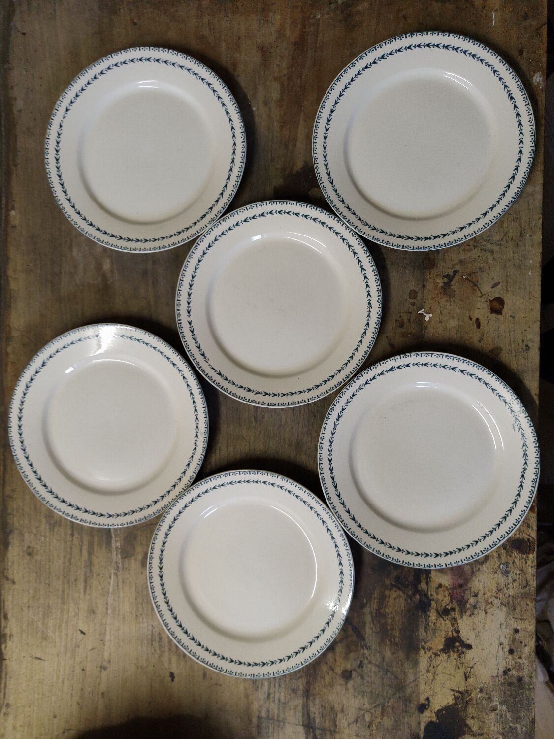 Flat plate in Iron Earth U & Cie Sarreguemines model Carlos