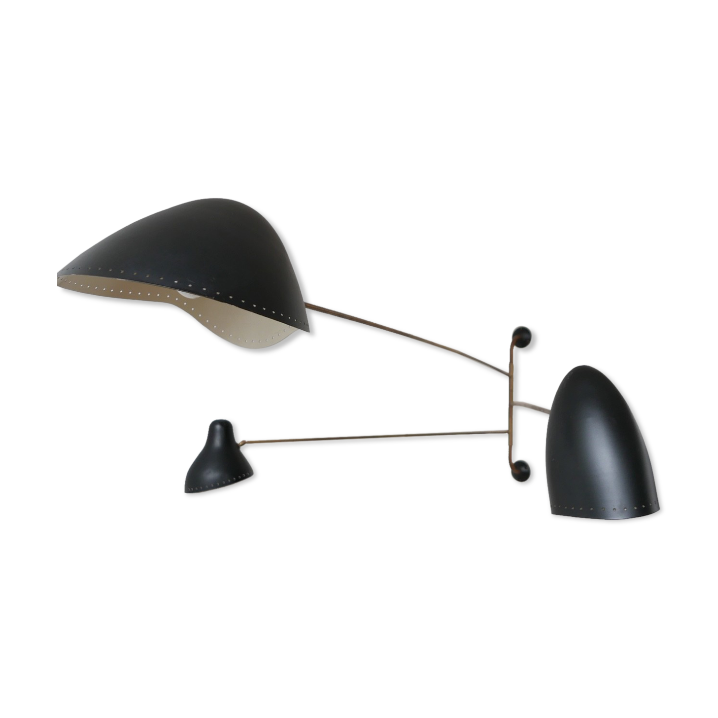Swing arm mid-century wall lamp
